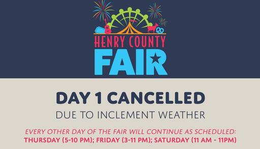 The first Henry County Fair was supposed to open today!