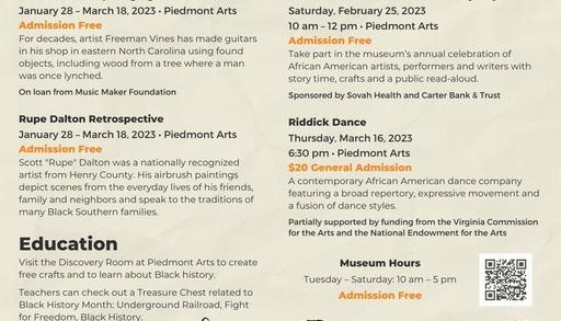 Don't miss these upcoming events & exhibits at Piedmont Arts!
