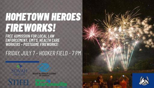A great evening of local baseball and a community Thank-You to  our 
first responders
