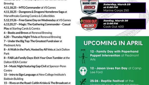 March events in Martinsville & Henry County!